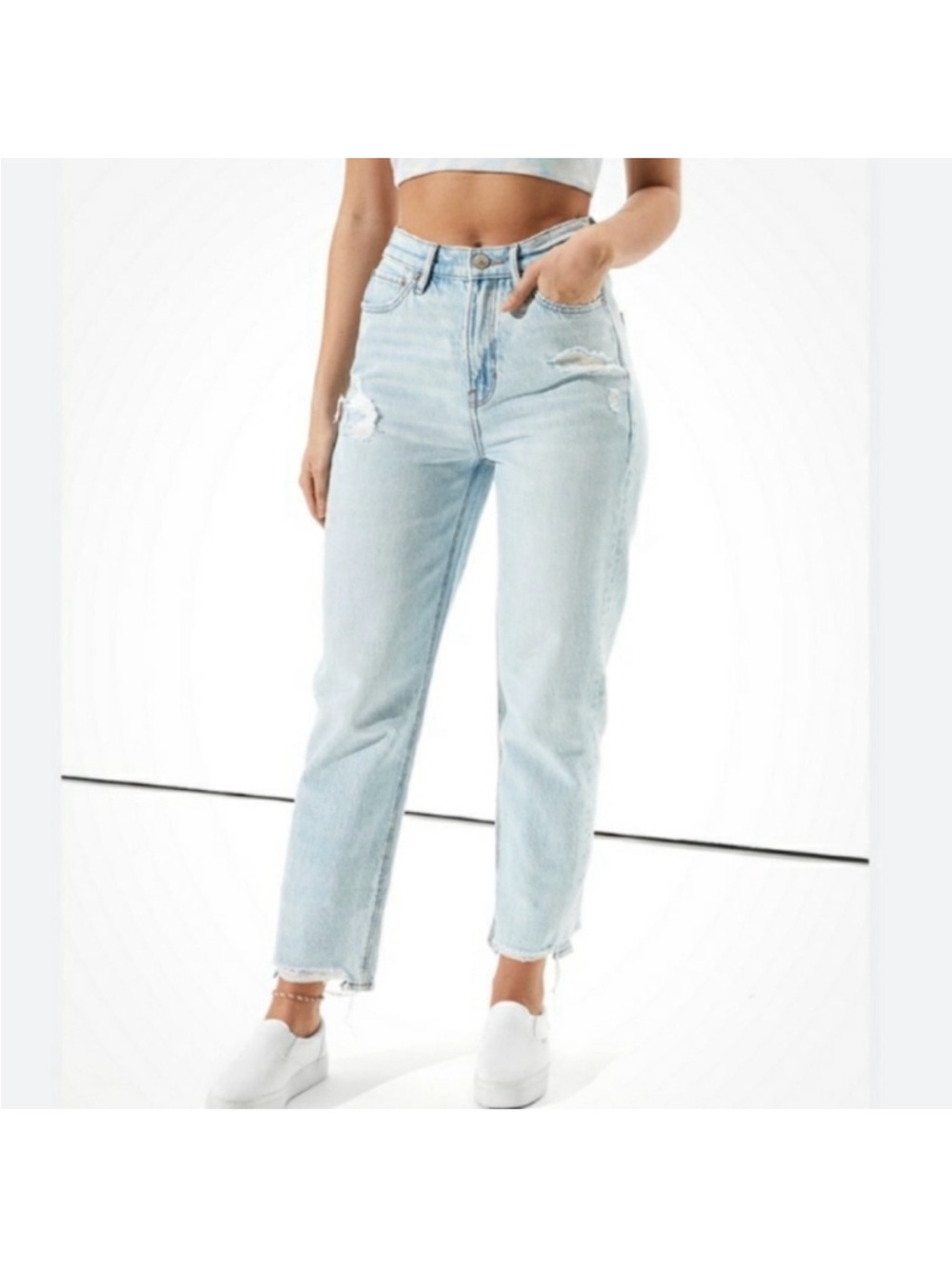 American Eagle Highest Rise 90s Boyfriend Relaxed Light Classic Jeans Light wash